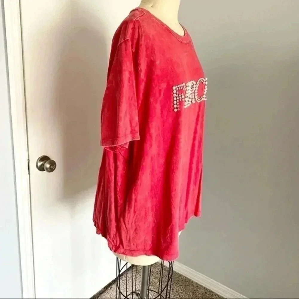 Forever 21 Acid Washed Embellished T-shirt​ - Picture 4 of 8